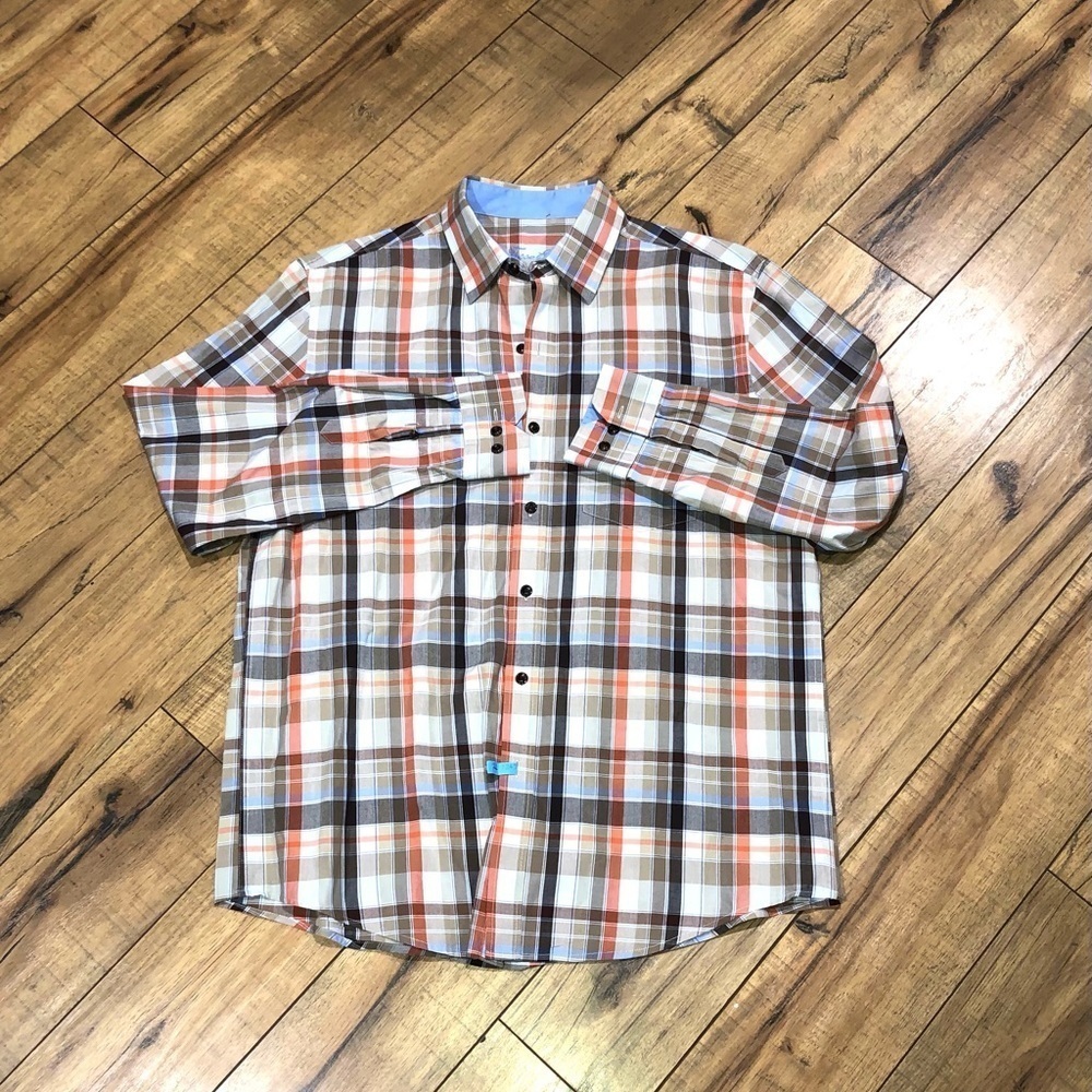 NWOT Tasso Elba Plaid Shirt Size M 15-15 1…